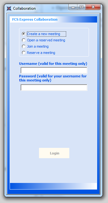图29.1  Collaboration Portal -- Create a New Meeting (合作平台入口 - 创建新会议)